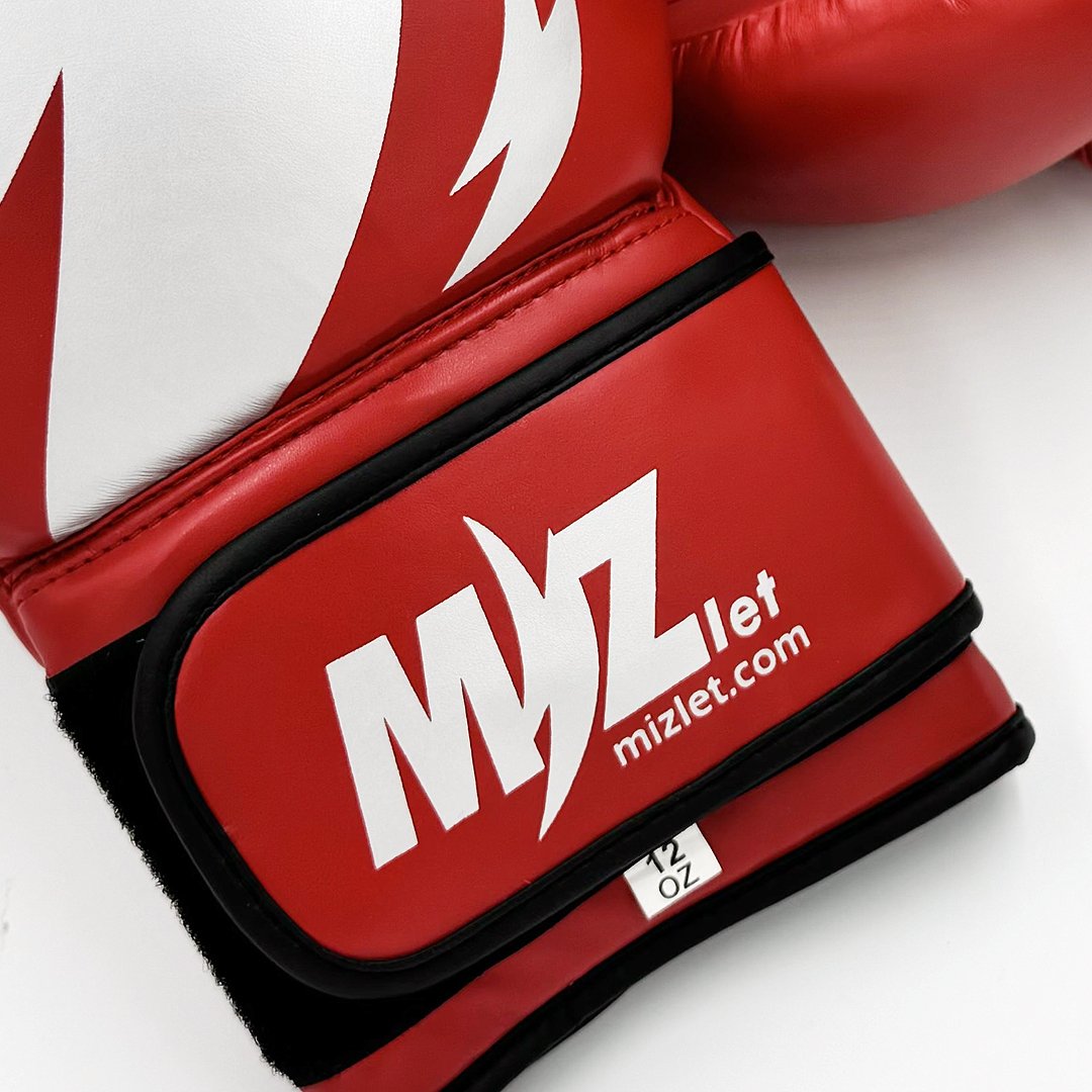 Mizlet Red Series red and white boxing gloves